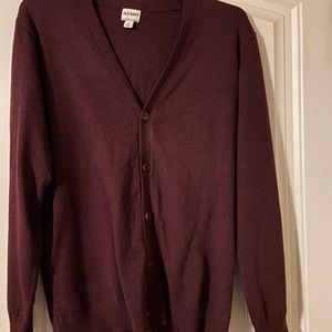 Men’s Old Navy Maroon V-neck Cardigan L